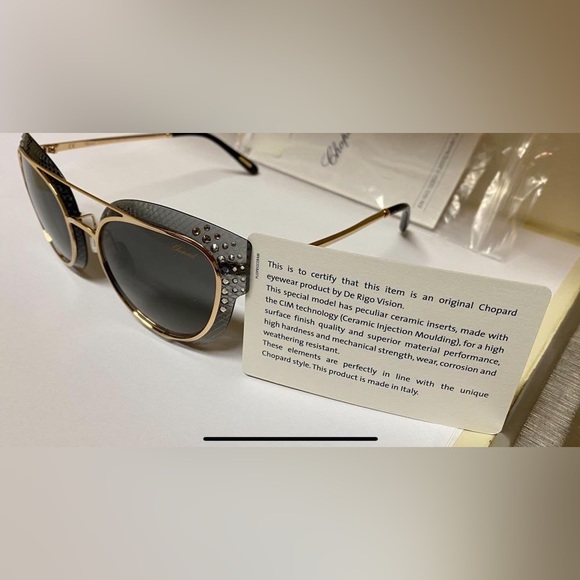 👑Chopard🏆 Limited  Edition🆙 Sunglasses Model SCHC42S 24K GP Plated‼️ - Picture 11 of 16